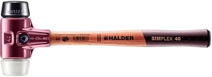 Halder 3027.040 - Maza de goma + Superplástico (40 mm), negro
