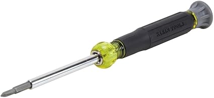 Destornillador 32581 Destornillador electrónico de precisión con puntas de fuerza industrial Klein Tools, amarillo/negro, 4 en 1