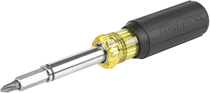 Klein Tools 32500MAG Destornillador magnético multibroca/destornillador de tuerca, multiherramienta 11 en 1 con 8 puntas, 3 tamaños de destornillador de tuerca, mango de agarre acolchado
