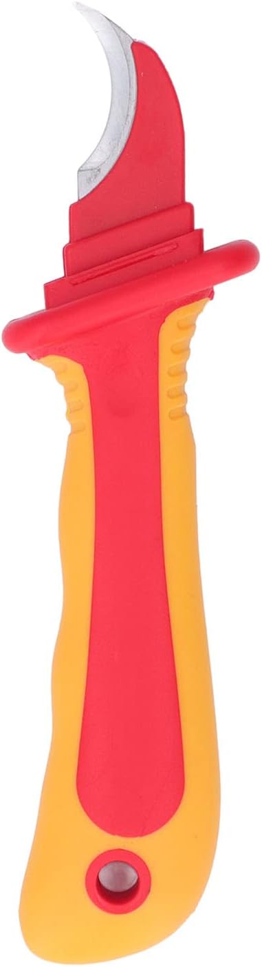 Cuchillo de Aislamiento, Cuchillo Aislado de Herramientas de Electricista de Alto Voltaje de 1000 V, Cuchillo de Cable Tipo Hoz