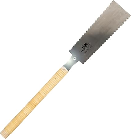SUIZAN - Sierra japonesa de tracción manual de doble filo de 24,13 cm para carpintería
