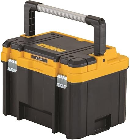 DEWALT TSTAK - Caja de herramientas, diseño extragrande, divisor fijo para organización de herramientas, resistente al agua y a los desechos (DWST17814)