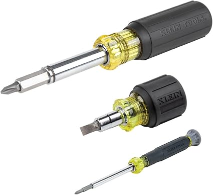 Klein Tools 80045 - Kit de herramientas de destornillador y destornillador de tuerca, incluye 11 en 1 magnético, destornilladores multipuntas y electrónicos, 3 piezas