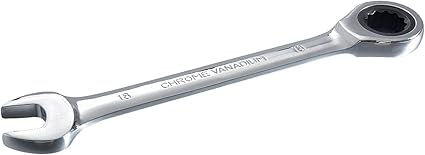 KATUR Juego de llaves de trinquete fijas de 18 mm y llaves de mano de acero al cromo vanadio combinación métrica terminada kit estándar (18 mm)