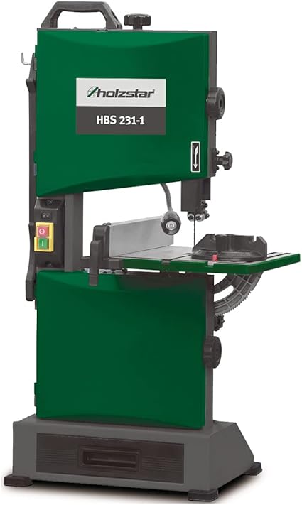 Holzstar HBS 231-1 5902423 - Sierra de cinta para madera (ruedas de inercia de fundición a presión, 2 velocidades de cinta, sierra)