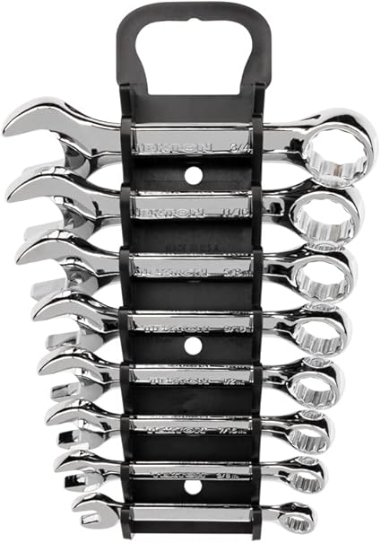 TEKTON WRN01066 - Juego de llaves combinadas con mango ancho y kit para guardarlas y llevarlas, con dimensiones en pulgadas, 5/16 pulg. - 3/4 pulg., 8 piezas