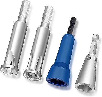 4 herramientas de alambre para taladro, herramienta pelacables de alambre con cable de portabrocas de 1/4 pulgadas, herramientas de pelado rápido para electricistas