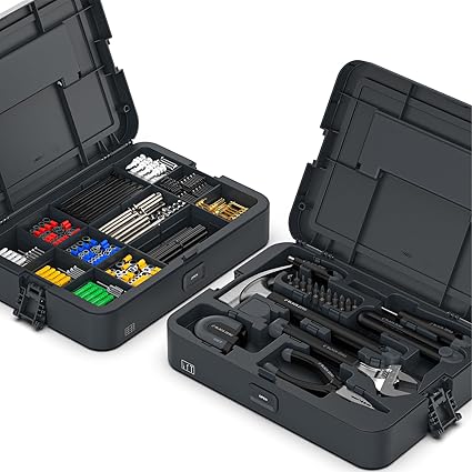 BLACKZERO Juego de herramientas de mano, kit de herramientas mecánicas esenciales para reparaciones diarias del hogar, regalos del día del padre