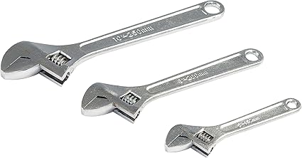 Silverline Juego de llaves ajustables de 3 piezas (150, 200 y 250 mm) (WR03)