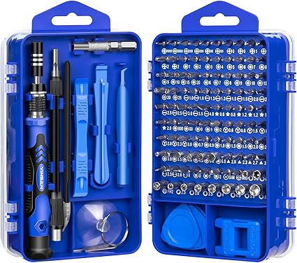 YINSAN - Juego de destornilladores de Precisión, Kit de Destornilladores Magnéticos(120Pcs), Kit de Herramientas de Reparación para PC, Portátil, Teléfono, Gafas, Mac, Smartphone, Bricolaje